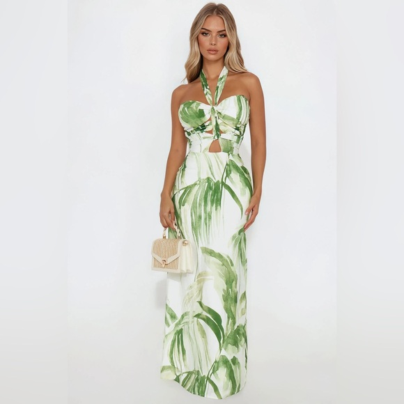 Fashion Nova Dresses & Skirts - Fashion Nova Leafy Green Maxi Dress